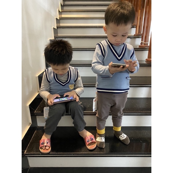 Áo Ghile Len Cổ Tim Cho Bé Trai Size 90-130(1-5 Tuổi)