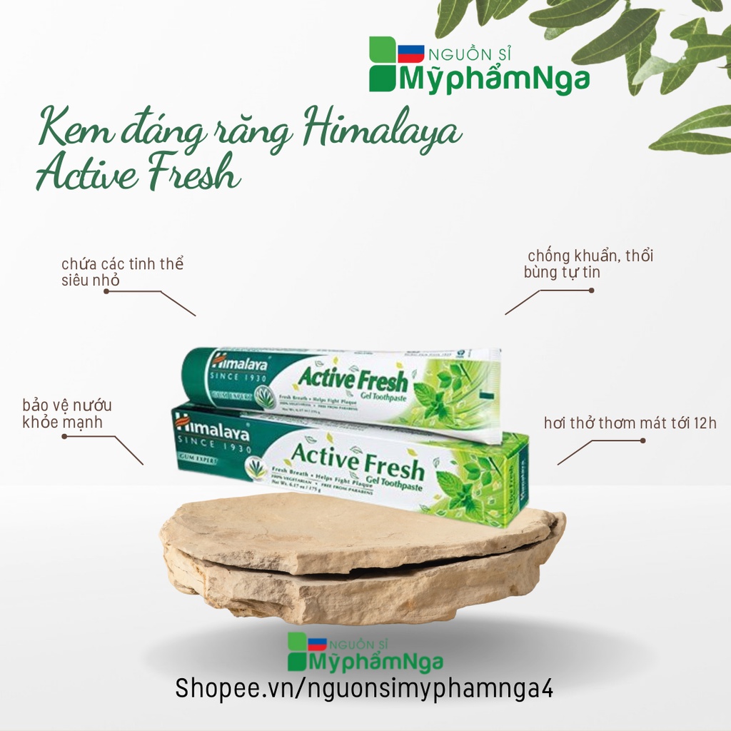 Kem đáng răng Himalaya Thơm miệng, bảo vệ răng lợi Active Fresh