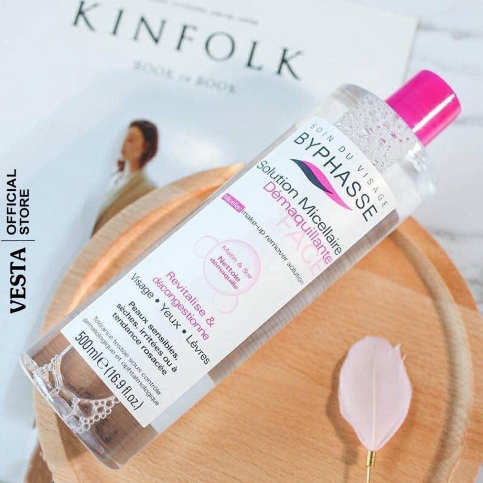 Nước Tẩy Trang Byphasse Solution Micerallaire Face 500ml Dành Cho Mọi Loại Da