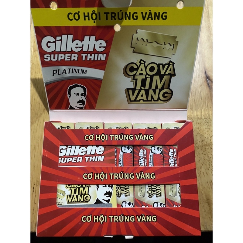 Lưỡi Lam Gillette Super Thin Hộp 100 Cái, Lưỡi Lam Ông Già Gillette