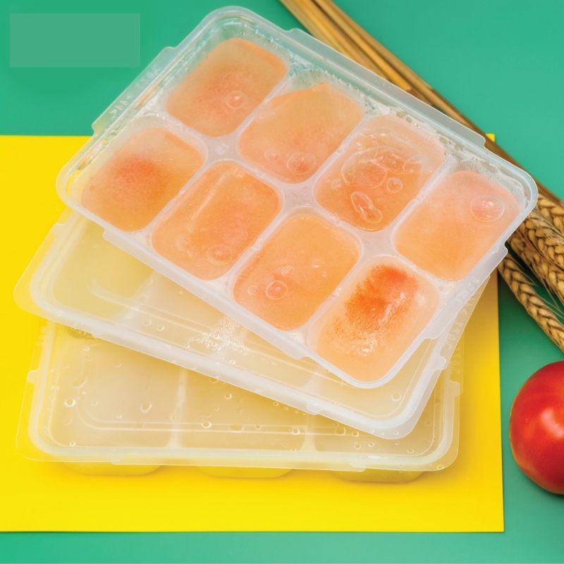 Khay trữ đông thức ăn dặm cho bé Richell, khay đựng đồ ăn dặm có nắp Nhật Bản