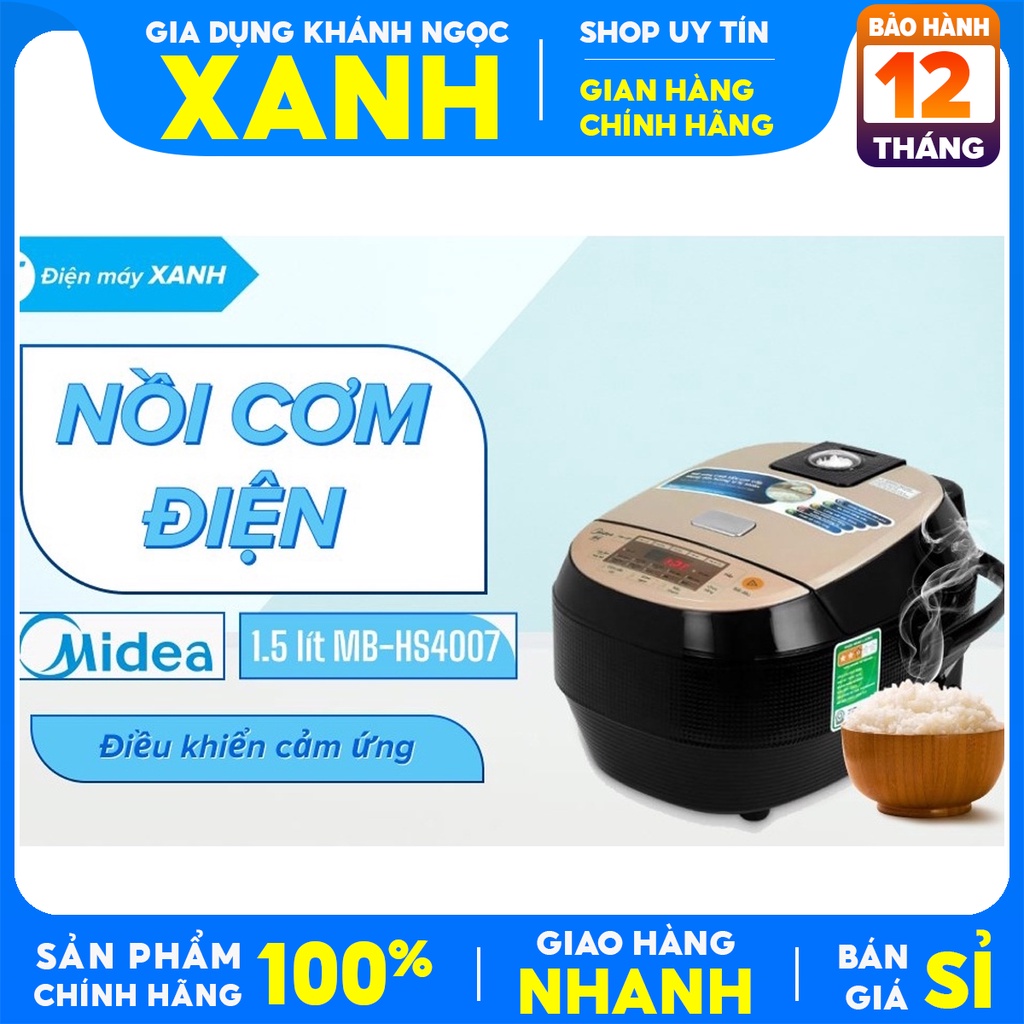 Nồi cơm điện cao tần Midea 1.5 lít MB-HS4007 - Lòng nồi bằng sắt cấu tạo 5 lớp dày chắc, bề mặt phủ chống dín