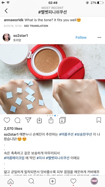 Phấn Nước Missha Velvet Finish Cushion | BigBuy360 - bigbuy360.vn