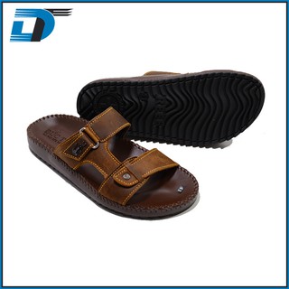 Dép da nam quai ngang da bò cao cấp DT01 bảo hành 6 tháng