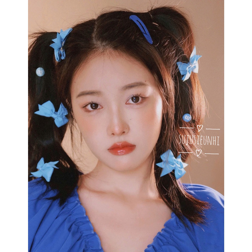 Kẹp tóc nhỏ đính nơ thắt ngược dễ thương/ cặp tóc lolita xinh xắn cho nữ