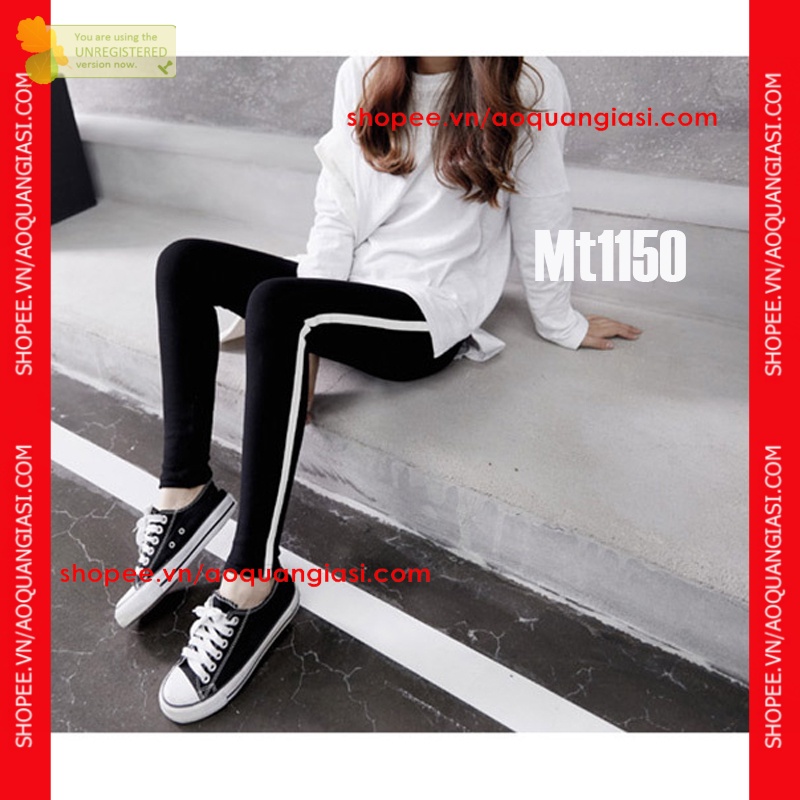 Quần legging sọc nhí trắng MT464, mt684, mt1144, mt691, mt1152, mt683,mt1150, mt1151 aoquangiasi (dưới 50 kg)