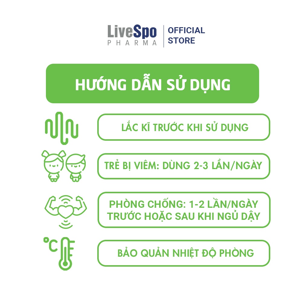 LiveSpo Navax Family - Xịt lợi khuẩn dùng cho cả gia đình, hỗ trợ viêm mũi, viêm xoang