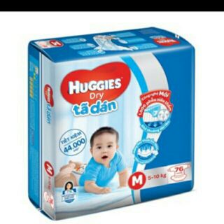 Bỉm dán HUGGIES M74/L68/XL62/XXL56