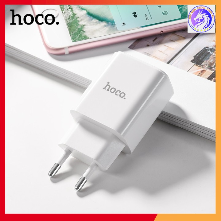 Cốc sạc nhanh chính hãng hoco c62a 2 cổng usb