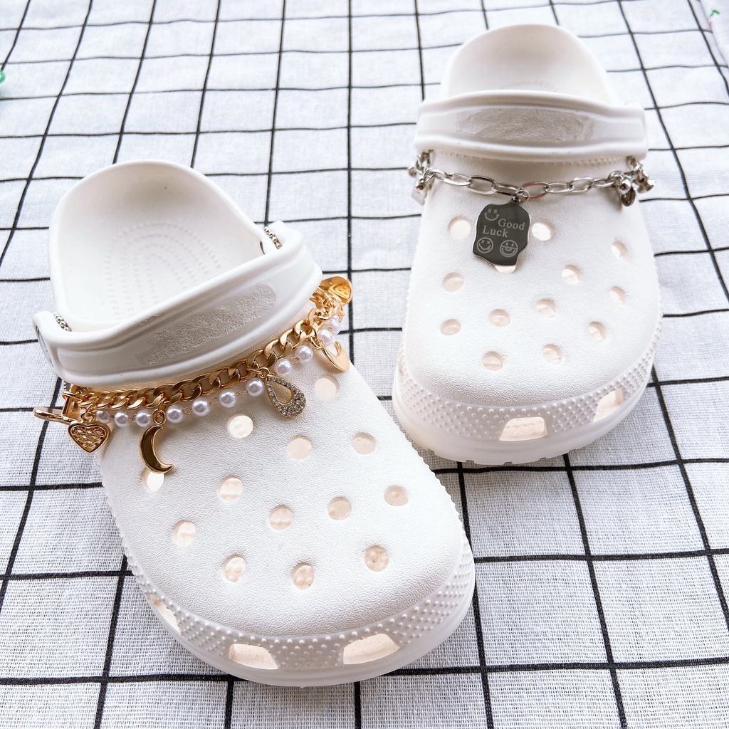 Set 2 Dây Chuyền Kim Loại Hình Trăng Khuyết Đính Đá Thời Trang
