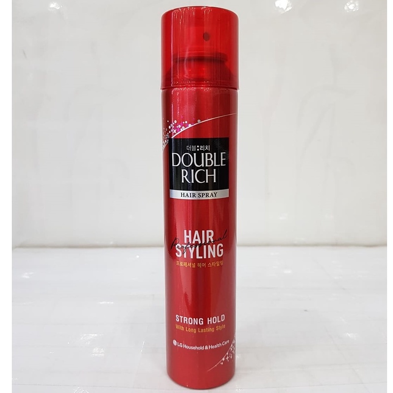 Xịt giữ nếp tóc dưỡng tóc DOUBLE RICH Hair Spray Long Lasting Hold (170ml) - Xịt dưởng tóc