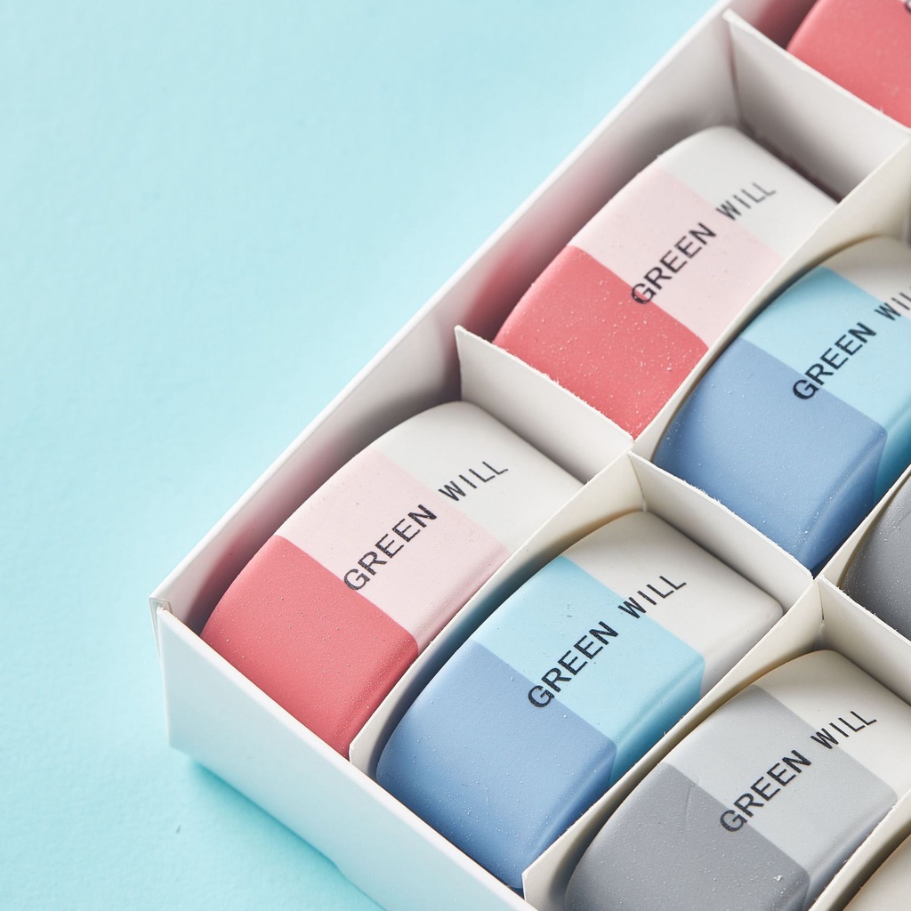 Cục Tẩy Bút Chì Ba Màu Gradient Hình Chuột Cao Su Dễ Thương Dành Cho Học Sinh / Văn Phòng