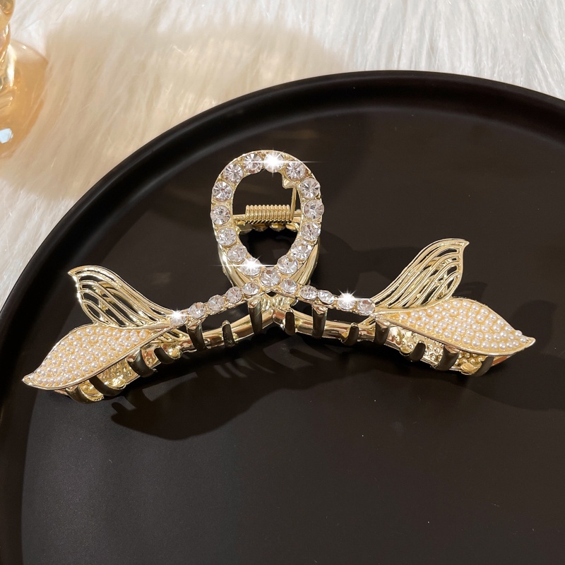 Kẹp TóC HìNh Hoa HồNg / Cá MậP ĐíNh Kim Cương Giả ThờI