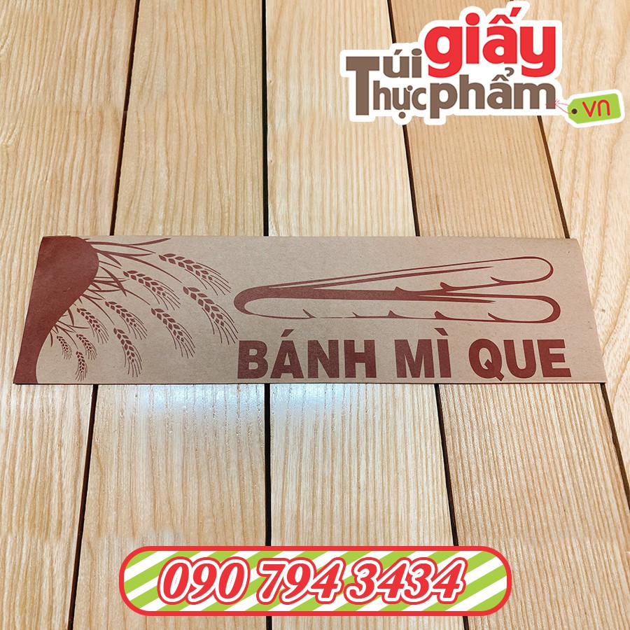 1000 Túi giấy đựng bánh mì que Kraft 8 x 29 cm