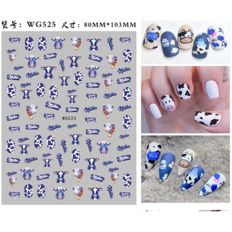 Sticker dán móng hoạt hình đáng yêu