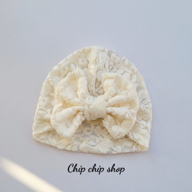 Mũ turban  ren Hàn Quốc.(4-12kg.)