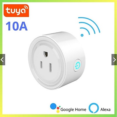 Ổ CẮM THÔNG MINH WIFI HẸN GIỜ TUYA 2200W 2 CHÂN DẸT PHÍA SAU