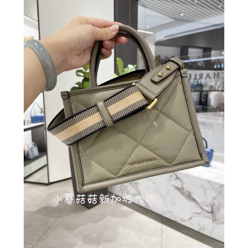 Túi đeo chéo / quai xách Charles&amp;keith model CK2-30781600 2 màu sang trọng dễ phối đồ sang trọng hàng hiệu