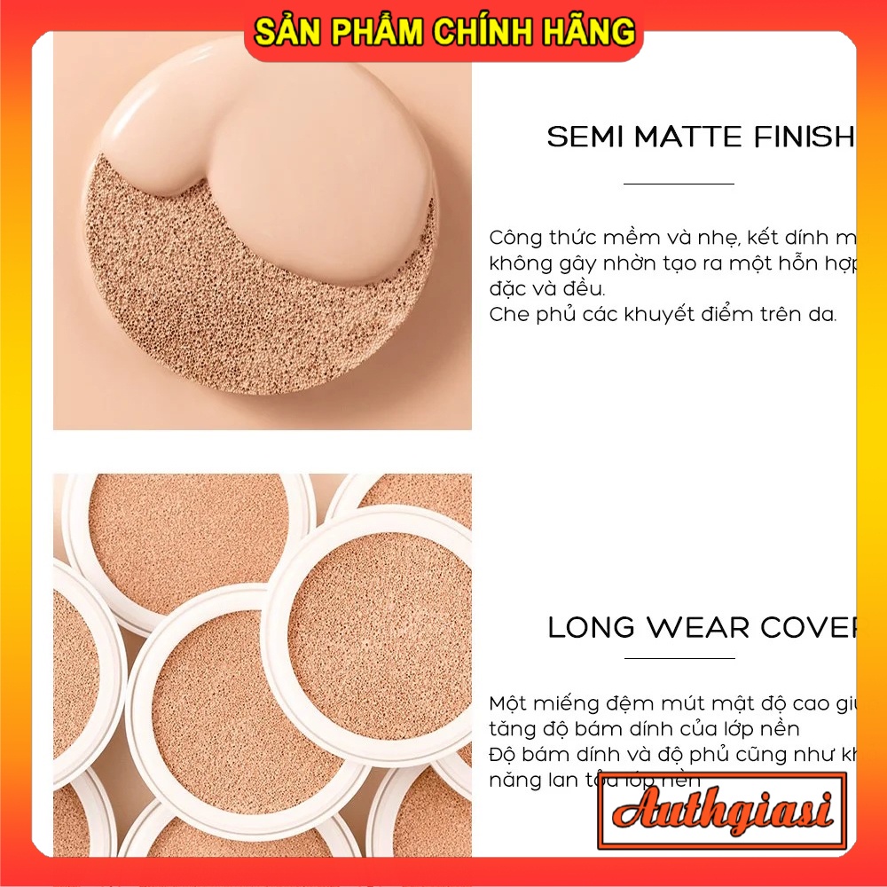 Phấn nước kiềm dầu Cao Cấp LIME Real Cover Pink Cushion SPF 50+/PA+++ che phủ hoàn hảo