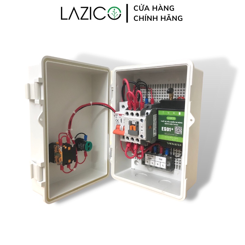 Tủ điều khiển từ xa qua điện thoại cho máy bơm 220V, công suất 3hp - 10hp dùng app LAZICO LZ1B+