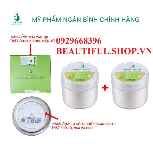 ✔️[100% Chính Hãng] Thảo Mộc Khử Mùi Ngân Bình ,Khử mùi Hôi Nách, Thâm Nách Có Tem Cào Điện Tử