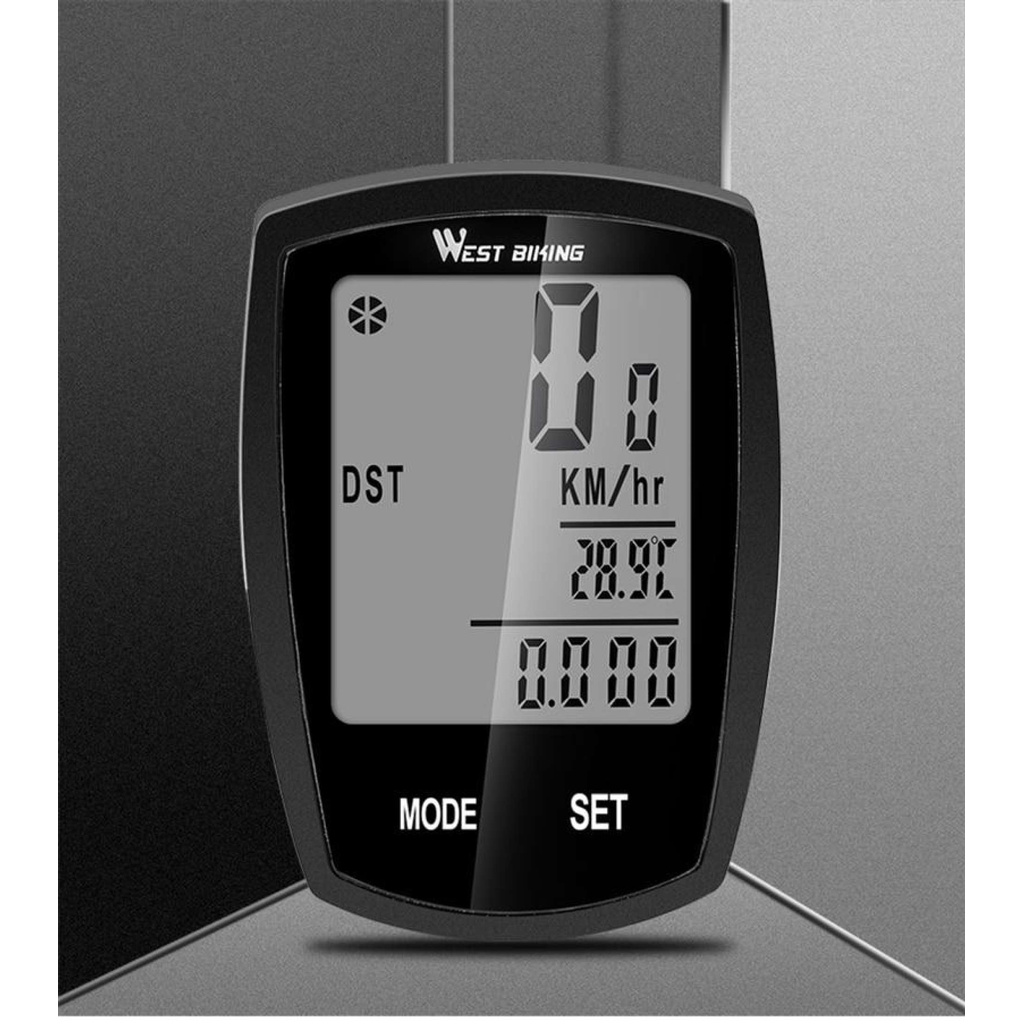 Máy Tính Xe Đạp Không Dây Có Dây Đồng Hồ Đo Tốc Độ LCD Không Thấm Nước Đèn Nền Xe Đạp MTB Máy Tính Đồng Hồ Bấm Giờ-168