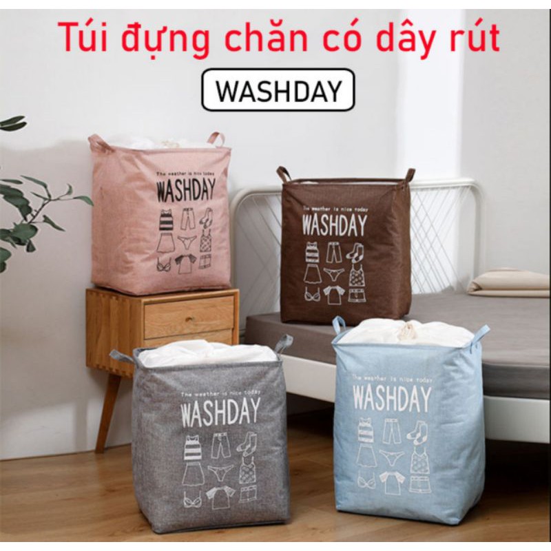 Hộp đựng chăn khung sắt có dây rút