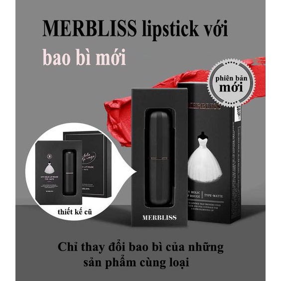 [Mã COSDEP -8% ĐH250k]Son Lì Merbliss City Holic Lip Rouge - Matte 3.1g