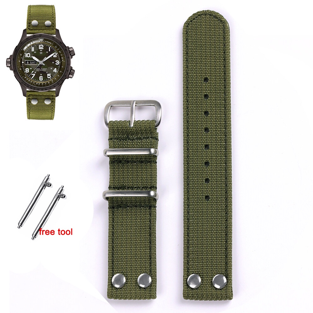Dây Đeo Đồng Hồ 20mm22mm Tháo Gỡ Nhanh Bằng Nylon Cho Hamilton Seiko