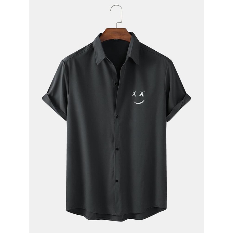 Áo sơ mi nam Gấu 194 tay ngắn cổ bẻ vải coton lụa mềm mịn, ít nhăn,form slimfit  - Marshmelloo