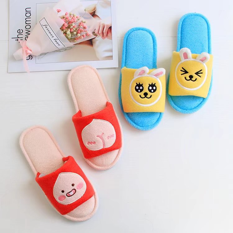 Ryan Apeach Cartoon Plush Stuffed Slipper Winter Warm Slides dolls Indoor shoes