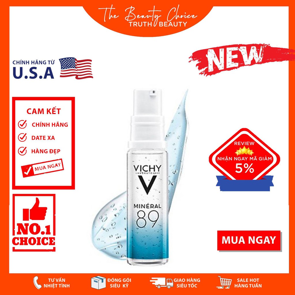 Dưỡng khoáng Vichy Mineral 89 Booster Quotidien Fortifiant (10mL)