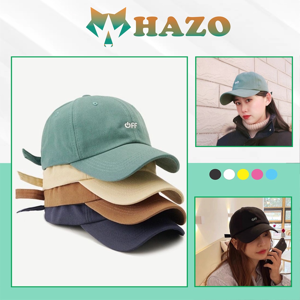Mũ Lưỡi Trai Nón Kết Nhung Cao Cấp Thêu Chữ Off Viền 419 Phong Cách Ulzzang Form Unisex Nam Nữ - Hazo