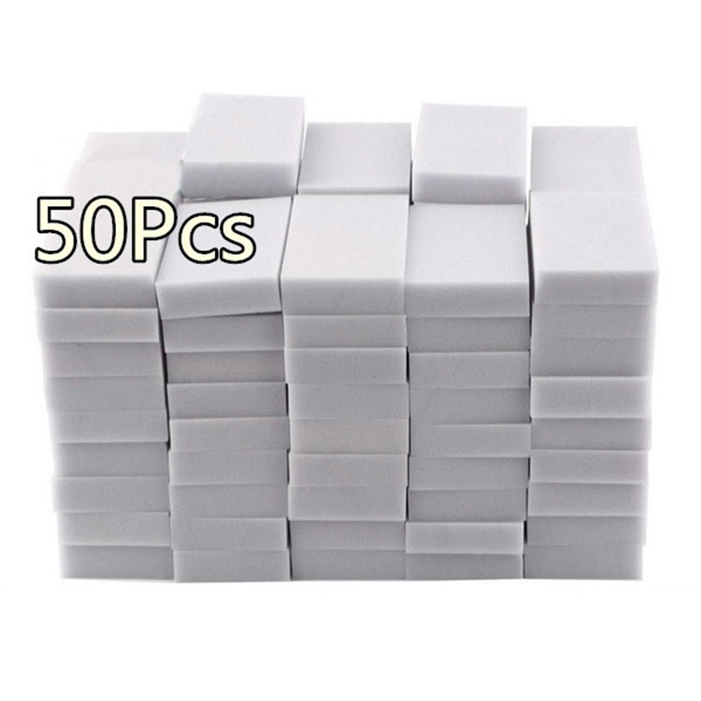Set 50 Miếng Bọt Biển Vệ Sinh Màu Trắng An Toàn Đa Năng Tiện Dụng