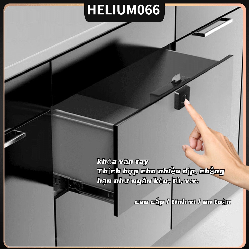 Khóa tủ bằng vân tay thông minh USB Ngăn kéo đựng hồ sơ không cần chìa khóa quần áo có đèn thở cho phòng ngủ Văn Helium066