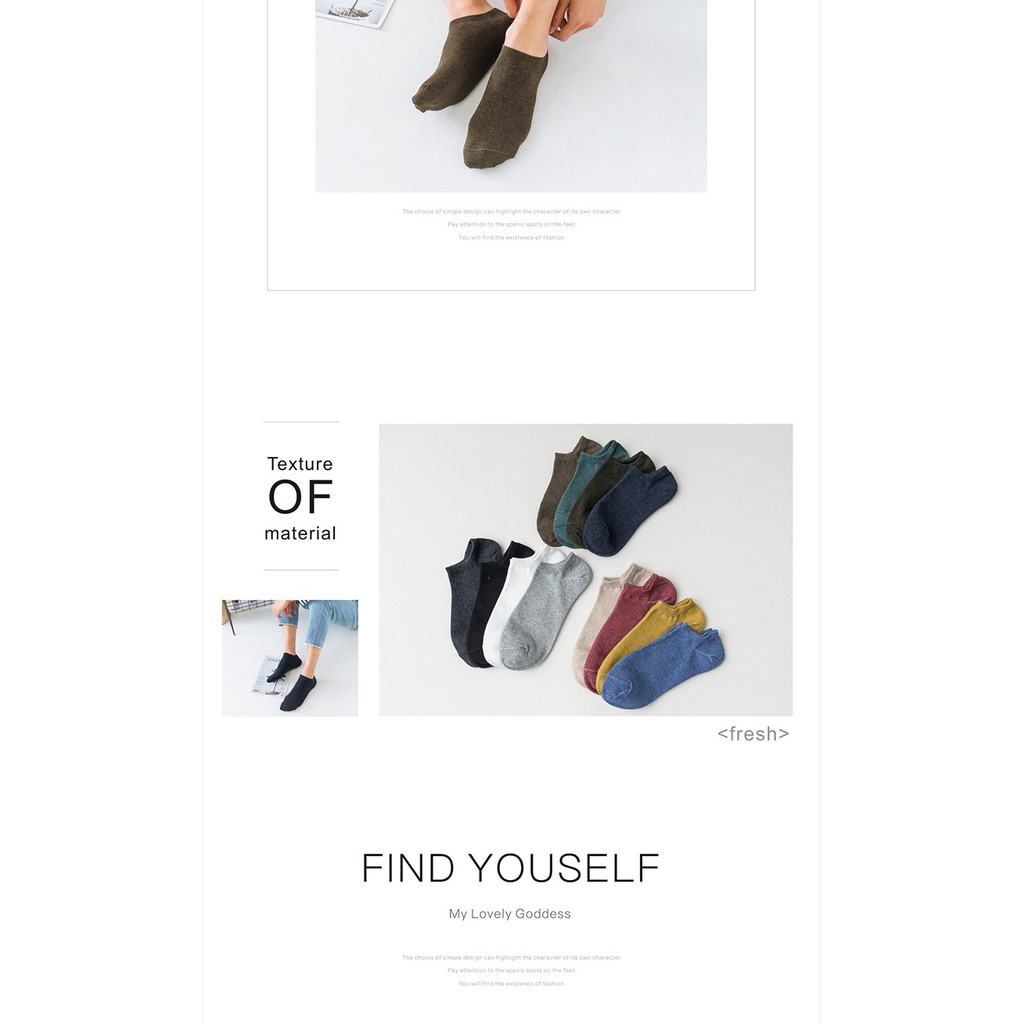 Hộp 12 đôi tất lười nam ngắn cổ nhiều màu Caramella