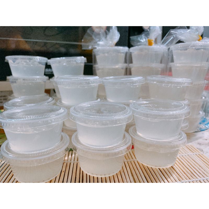 100 Hũ Đựng Nước Sốt 2oz Đã Kèm Nắp. Nhựa Huysun