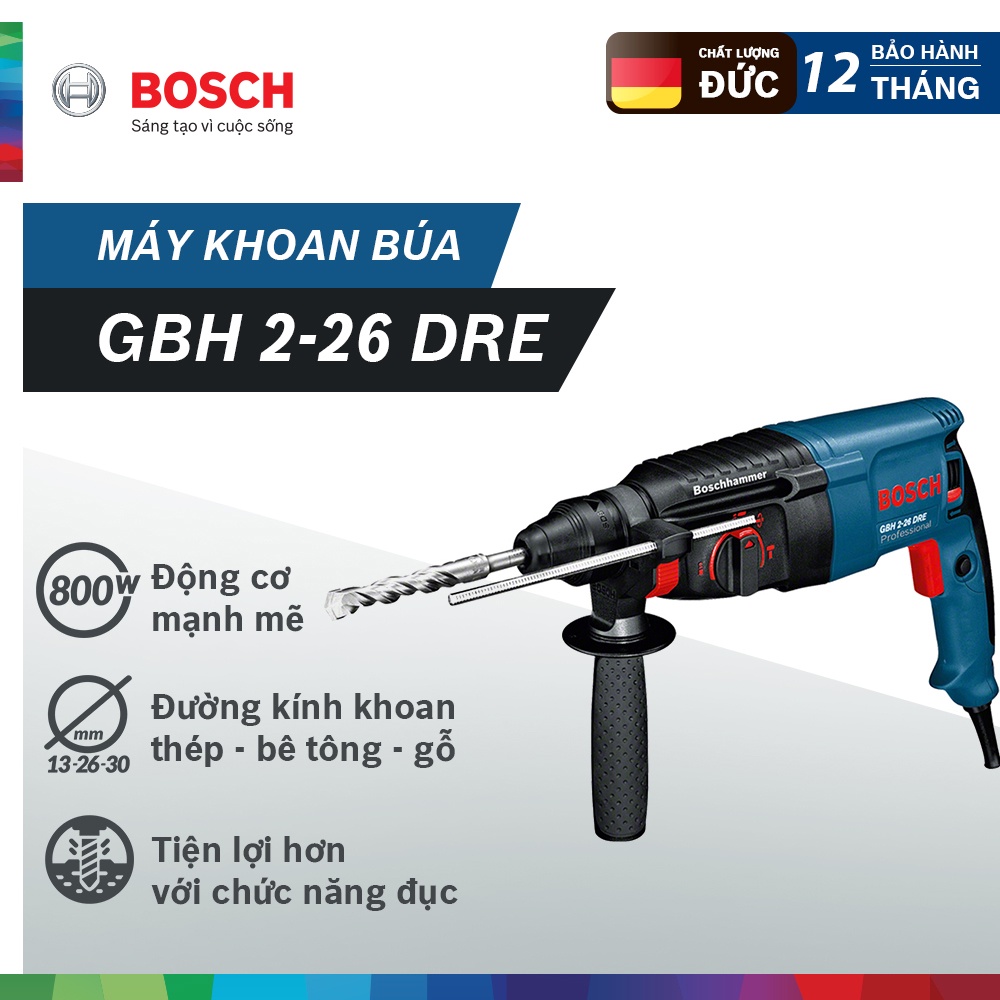 MÁY KHOAN BÊ TÔNG GÀI BOSCH 2-26 _ 3 chức năng