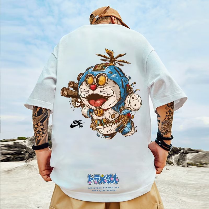 Áo Thun Tay Lỡ In Hình Doraemon Phong Cách Nhật Bản Thời Trang unisex 2022