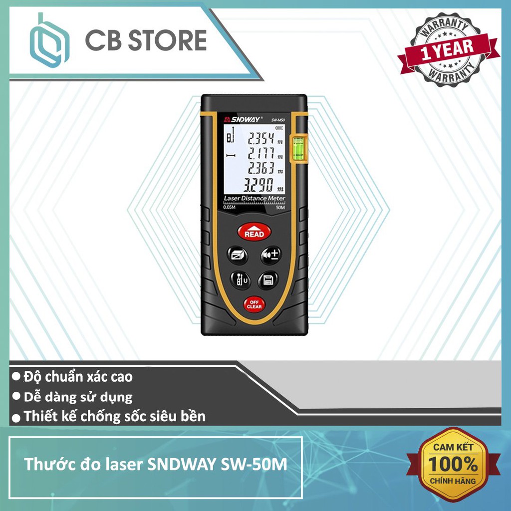 Thước đo khoảng cách bằng tia laser SNDWAY - Phạm vi