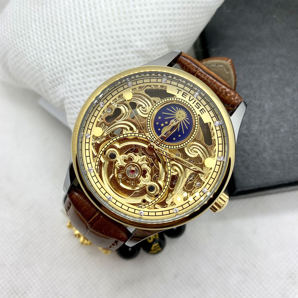 Đồng Hồ Nam Cơ Tự Động Chính Hãng Tevise T820A Dây Da Cao Cấp Đẳng Cấp, Full box chống nước chống xước tặng quà hấp dẫn | BigBuy360 - bigbuy360.vn