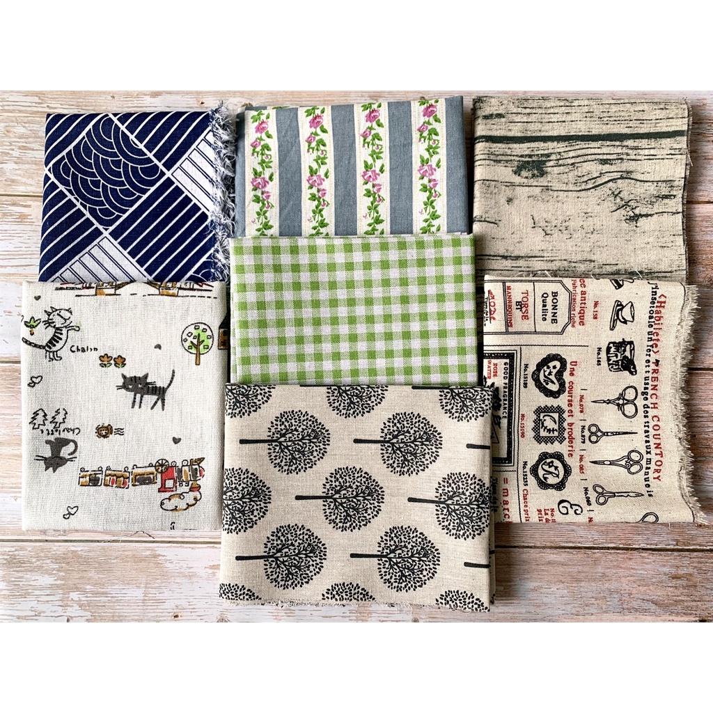 [1kg ~5-6m vuông] Thanh lý vải bố, vải canvas làm đồ handmade, may túi, dây vải trang trí
