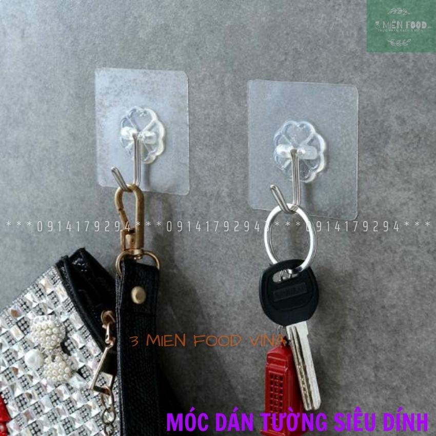 Móc dán tường tiện dụng trong nhà,móc treo đồ siêu dính-3 miền food vina