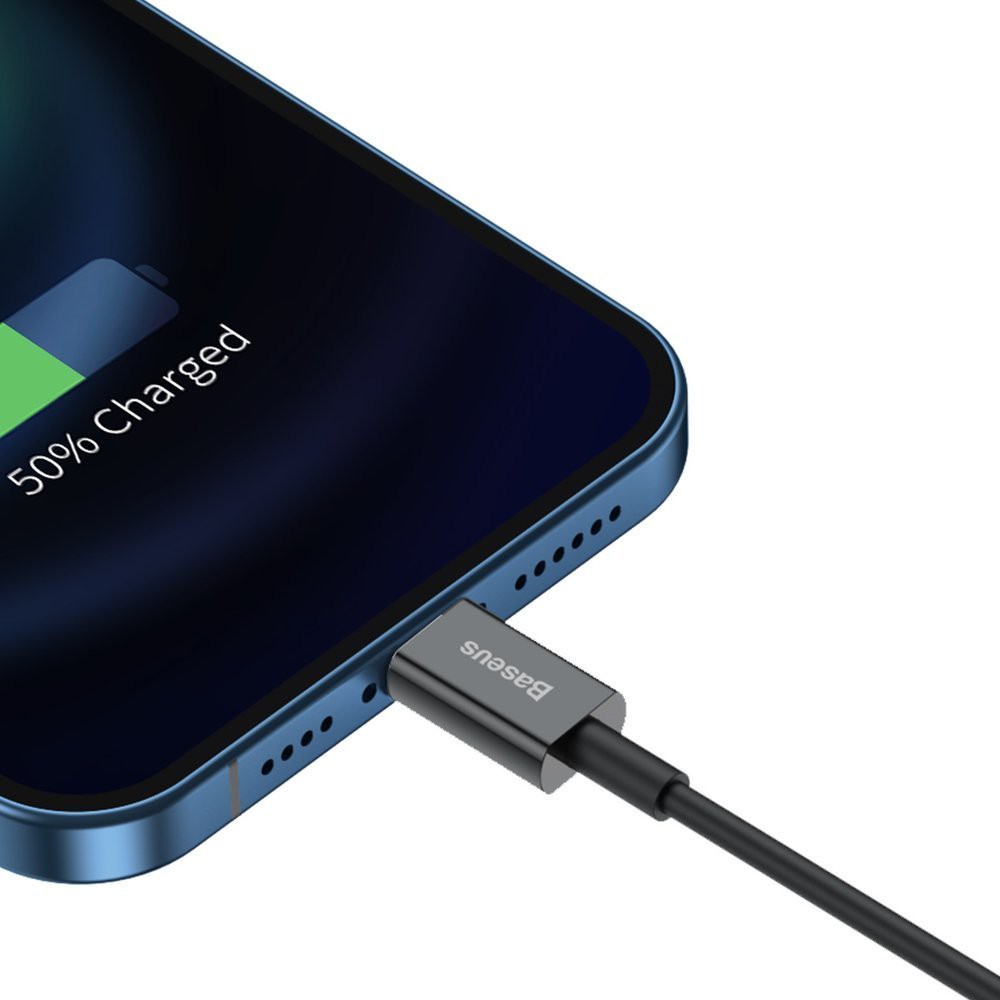 Cáp sạc Baseus Superior Series USB to Lightning tốc độ sạc 2.4A , hỗ trợ truyền dữ liệu 480Mbps, dây nhựa dẻo, dài 1m