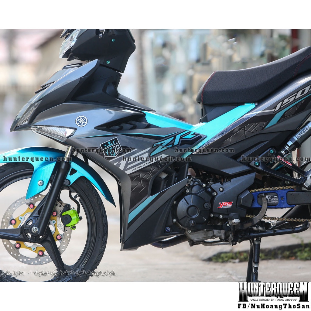 Tem rời in UV cao cấp, Y15ZR hot nhất 2022. Decal dán xe Exciter 150 màu xám. Kích thước chuẩn, không bong tróc bay màu