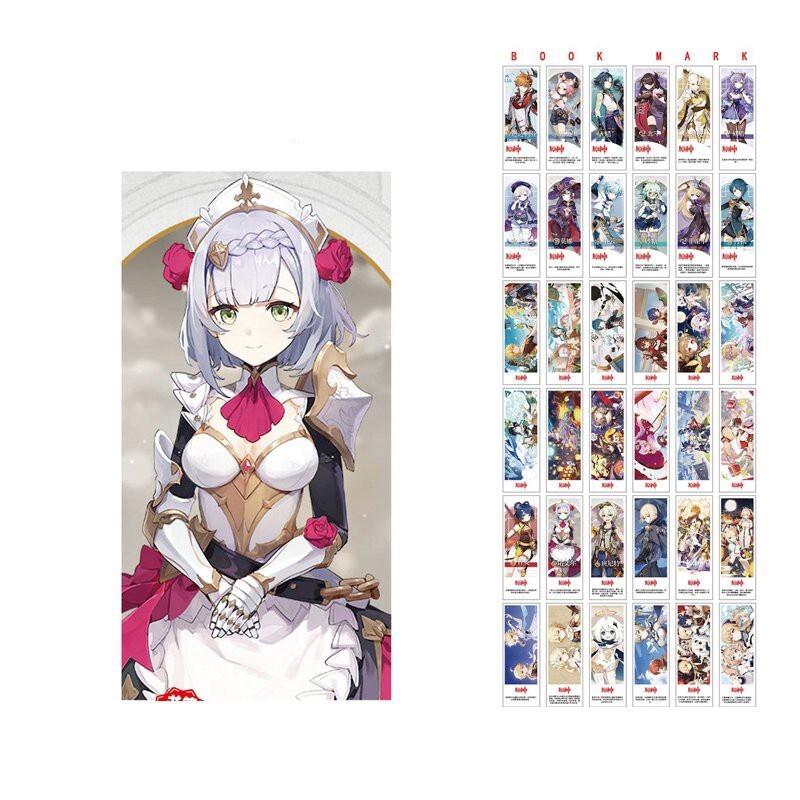 Hộp ảnh bookmark anime chibi in hình GENSHIN IMPACT 36 tấm mẫu mới