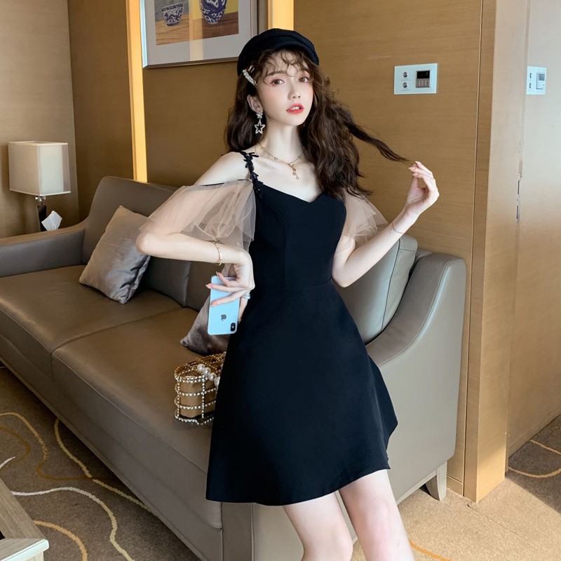 Váy Nữ Hai Dây, Đầm Nữ Thiết Kế Cách Điệu Kiểu Dáng Sang Chảnh Moda.H