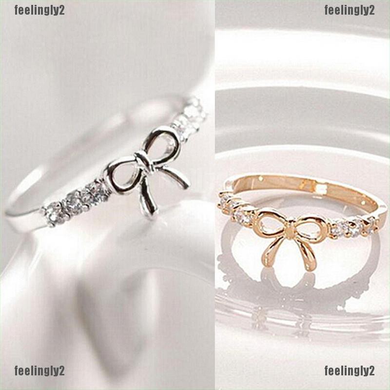 Nhẫn Hình Bướm Đính Pha Lê Thời Trang