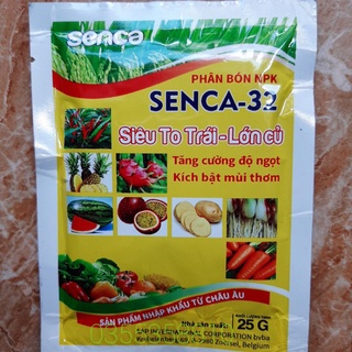 Phân bón NPK senca 32 siêu ta trái, lớn củ, tăng độ ngọt