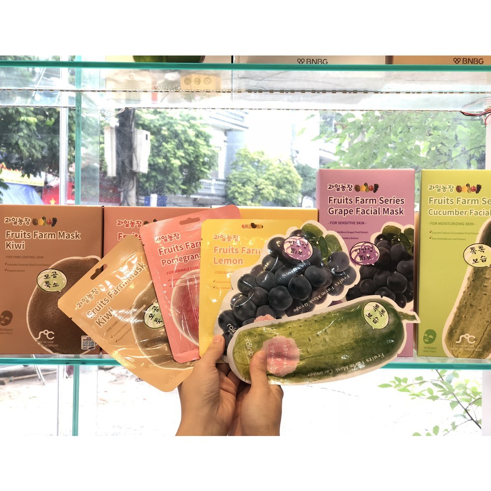 [Chính hãng] Bán lẻ Miếng Mặt Nạ Dưỡng Da Rainbow Fruits Farm Facial Mask